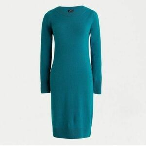 J. Crew cashmere jewel green dress